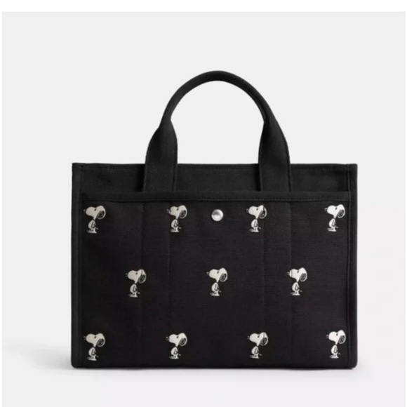 Authentic Coach X Peanuts Cargo Tote Bag With Snoopy Print - Picture 2 of 3